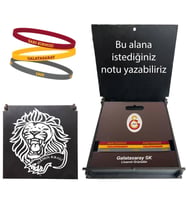 Galatasaray Lisanslı Bileklik Hediye Ahşap Kutulu (Sarı-Kırmızı)