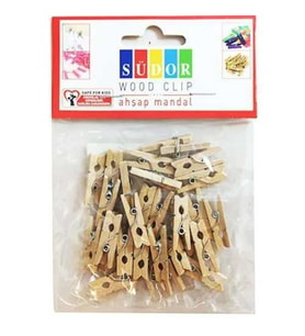 Südor Ahşap Mandal Büyük 3,5 Cm. Naturel 25Li Bs129