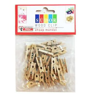 Südor Ahşap Mandal Büyük 3,5 Cm. Naturel 25Li Bs129