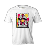 A Rooster Wearing Sunglasses Beyaz Erkek Tshirt