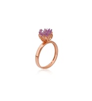Lotus Çiçeği Yüzük - Rose Gold Kaplama - 925 Ayar Gümüş Yüzük