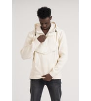 Regular Fit Kapşonlu Kanguru Cepli Sweatshirt (Krem)