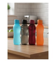 Su Şişesi Okul Suluk Kapaklı Matara 750 Ml*4 Siyah Mor Mavi Turuncu