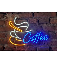 Neon Ledli Duvar Aydınlatması Coffee