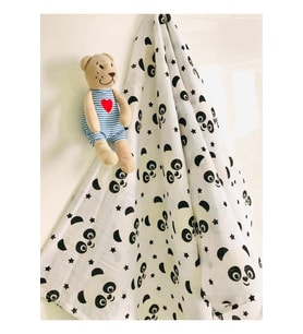 Panda 110x110 Çok Amaçlı Müslin Örtü