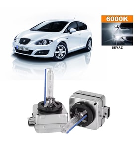 Seat Leon MK2 2006-2012 D1S / D1R 6000K Beyaz HID Xenon Ampul 2 Adet