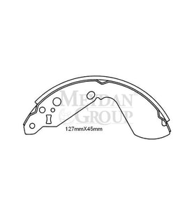 SUZUKI VITARA- 92/94; ARKA FREN PABUCU 5KAPI (127X45) (DAIWA) 53200-56A00 531-6360A