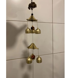 Deprem Çanı Zili Rüzgar Çanı Zili Feng Shui Yin Yang Çan 3Lü (Gold)