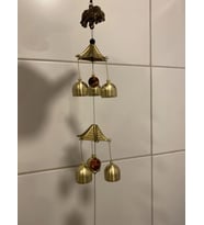 Deprem Çanı Zili Rüzgar Çanı Zili Feng Shui Yin Yang Çan 3Lü (Gold)