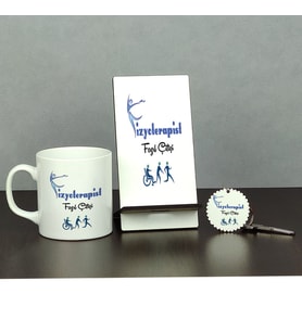 Fizyoterapist Üçlü Set (Kupa + Telefon Standı + Anahtarlık) 003