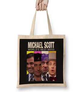 Crying Michael Scott 05 Bez Çanta Uzun Saplı