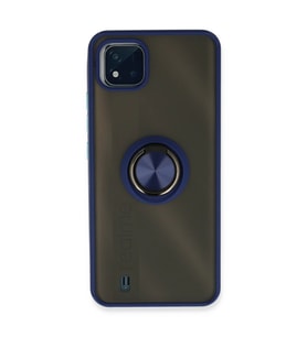 Realme C11 2021 Kılıf Montreal Yüzüklü Kapak - Lacivert