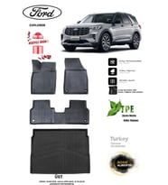 Ford Explorer Üst 2025+ Araca Özel 3D Paspas Ve 3D Bagaj Havuzu