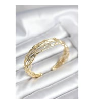 Mey İthalat® Gold Renk Pirinç Vintage Kadın Bileklik