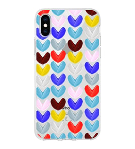 PrintiFy Apple  iPhone XS ile Uyumlu 1mm Slim Fit Water Color 1 Baskılı Şeffaf  Kılıf