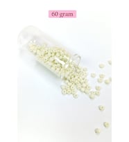 Dökme Cam Kum Boncuk Büyük Boy (6/0) 4 mm - 60 Gram - Krem - BNC107