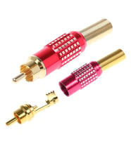 Powermaster PM-23804 Tos Fiş Metal Gold Kırmızı Rca Soket Ucu Jack