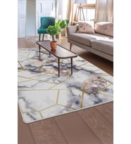 Dijidekor Halı Gold Kristal Yıkanabilir Saçaksız kare Kesme İnce Yolluk Kilim Salon Halısı Modeli