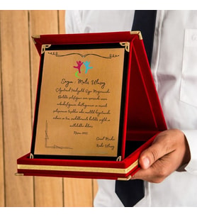 Emekli Olan Personele Emeklilik Hediyesi Firma Logolu Plaket