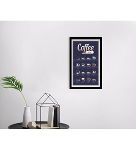 BK Home Coffee Tasarımlı Dekoratif Ahşap Siyah Çerçeveli Tablo-24