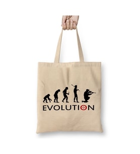 Evolution Beyaz Bez Çanta Uzun Saplı Alışveriş Çantası Plaj Çantası