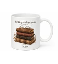 Kitap Severlere Özel Tasarım Baskılı Kupa Bardak Hediyelik Porselen Mug