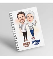 Her Zaman Omuz Omuza Sevgilim Karikatürlü Defter