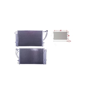 Klima Radyatörü 608x388x16 – 97606-1M000-Wisco - Kıa Cerato 2 1.6 Cvvt 2010-2013 Arası Uyumlu