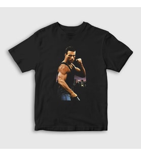 Presmono Unisex Çocuk Siyah Lionheart Film Jean Claude Van Damme T-Shirt 259129tt