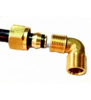 Sarı Pirinç Yüksüklü Dirsek 18mm - 3/4