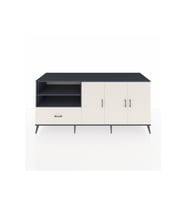 Kronos Konsol 4 Raflı Tek Çekmeceli 3 Kapaklı 220x59x99 Antrasit-Aytaşı/Aytaşı
