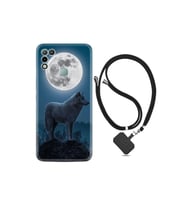 Infınıx Hot 10 Play Kılıf Ipli Boyun Askılı Desenli Silikon Wolf Moon 1857