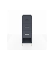 Kronos Dolap 3 Çekmeceli 44x59x134 Antrasit-Antrasit