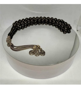 Tesbih Tsbh0049Ah 925 Ayar Gümüş Püsküllü Gümüş İşlemeli Küre Kesim Usta El İşçilikli Erzurum Oltu