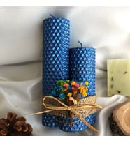 3LÜ PETEK MUM SET SAX MAVİ
