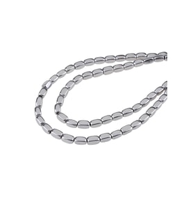 5X3 MM Hematit Dizi Doğaltaş - DZ3598-G (Gümüş)