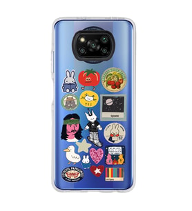 Poco X3 PRO / X3 NFC Uyumlu Sticker Tasarımlı Şeffaf Telefon Kılıfı