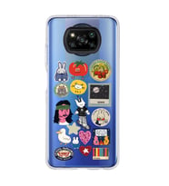 Poco X3 PRO / X3 NFC Uyumlu Sticker Tasarımlı Şeffaf Telefon Kılıfı