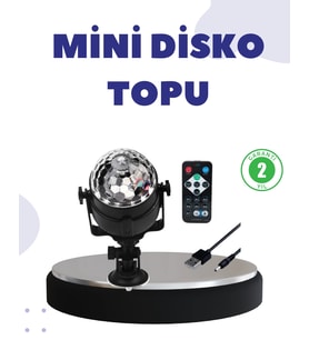 Ses Duyarlı Mini Disko Küre Lamba
