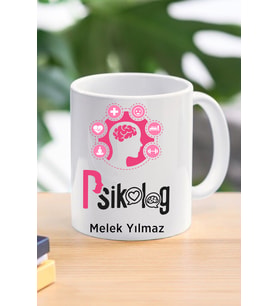psikolog özel tasarım kupa bardak