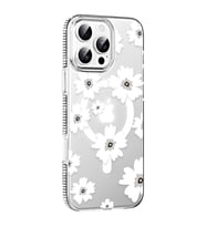 İphone 16 Floral Magsafe Kapak - Beyaz