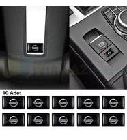 Nissan Logo Arma Direksiyon Jant Vites Torpido Ayna Damla Silikon Etiket Oto Sticker 18x11mm