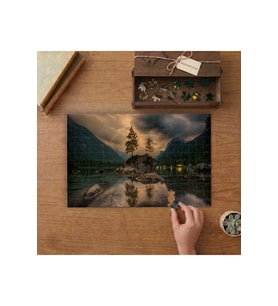 Şimşek - Göl - Manzara Tasarımı 240 parça Ahşap Puzzle Ahşap Kutuda MP10275