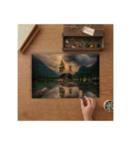 Şimşek - Göl - Manzara Tasarımı 240 parça Ahşap Puzzle Ahşap Kutuda MP10275