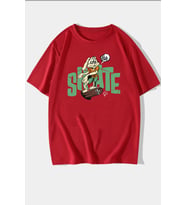 Unisex All Day Rabbit Tasarım Tshirt (Kırmızı)
