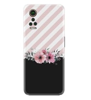 General Mobile GM 21 Pro GM 22 Pro Plus Kılıf Desemli Silikon Strip Pink Flowers 1396