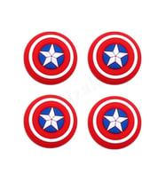 Ps5/Ps4/Ps3 Dualsense Analog Koruyucu Captan Amerika Desenli (Siyah)