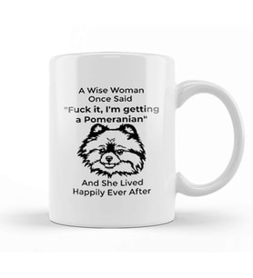 Funny Pomeranian Dog Gift For Men 01 Kupa Bardak Porselen