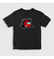 Presmono Unisex Çocuk Siyah Hide Among Us T-Shirt 78047tt