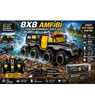 8x8 Amfibi Uzaktan Kumandalı Arazi Aracı Su Üstünde Giden 4x4 Güçlü Off-Road RC Kamyon